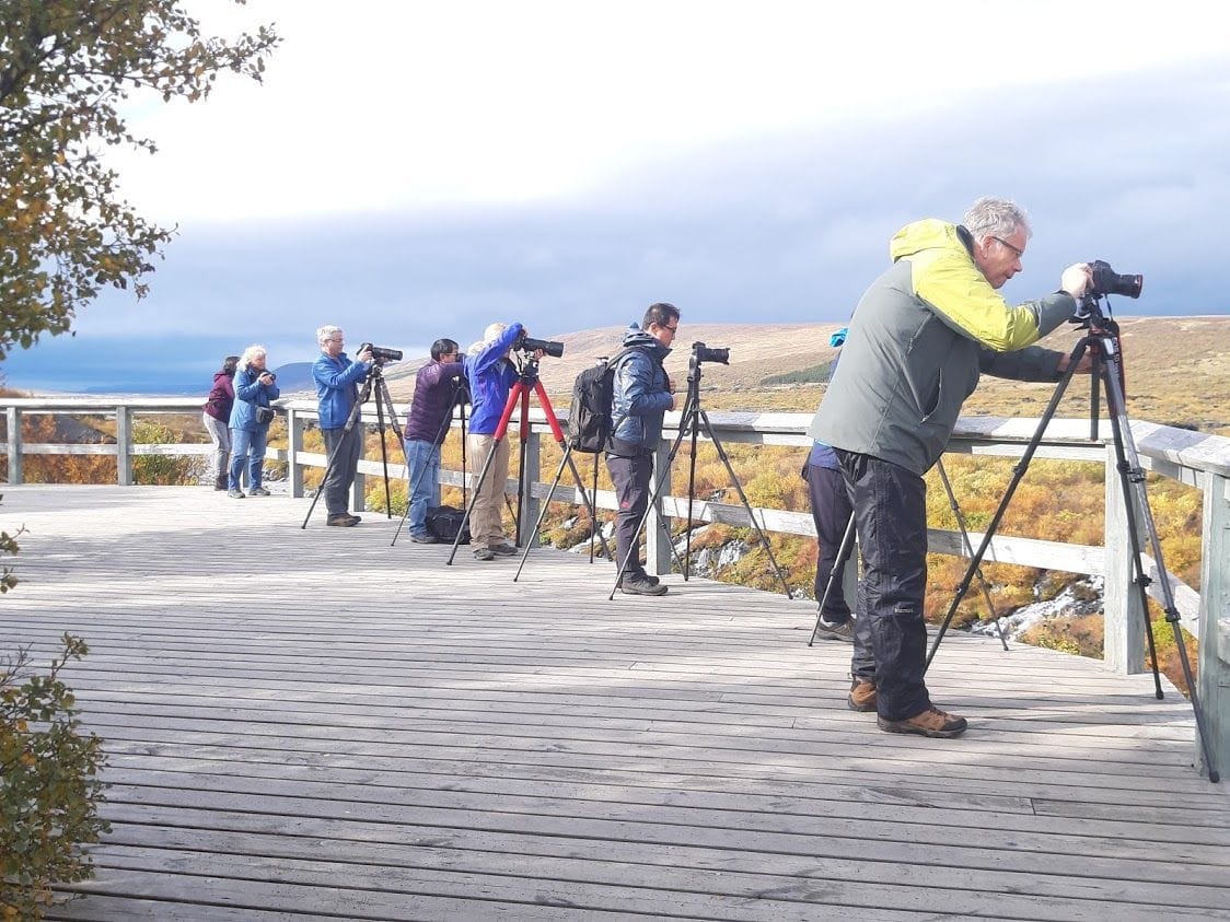 Ljósmyndarar Hraunfossum